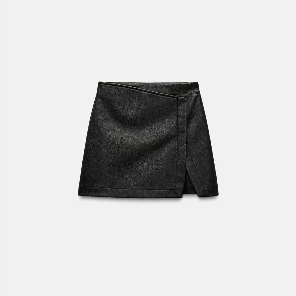 Zara faux leather Wrap Skort